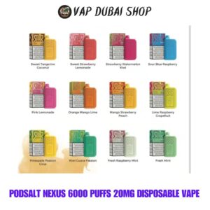 PodSalt Nexus 6000 Puffs 20MG Disposable Vape UAE