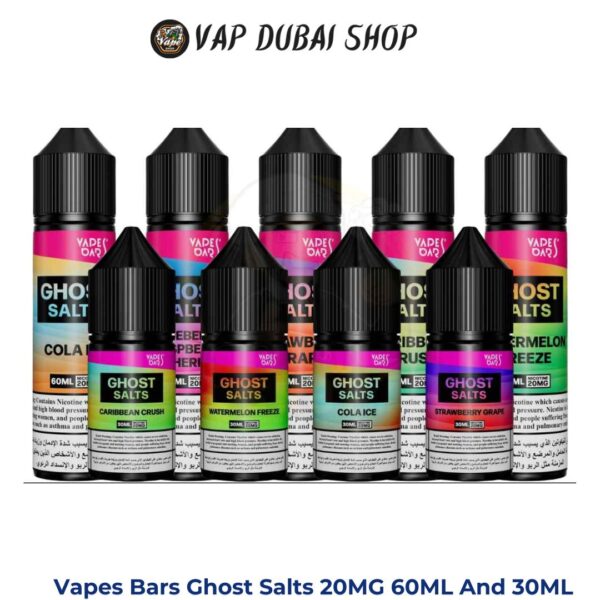 Vapes Bars Ghost Salts 20MG 60ML And 30MLDubai